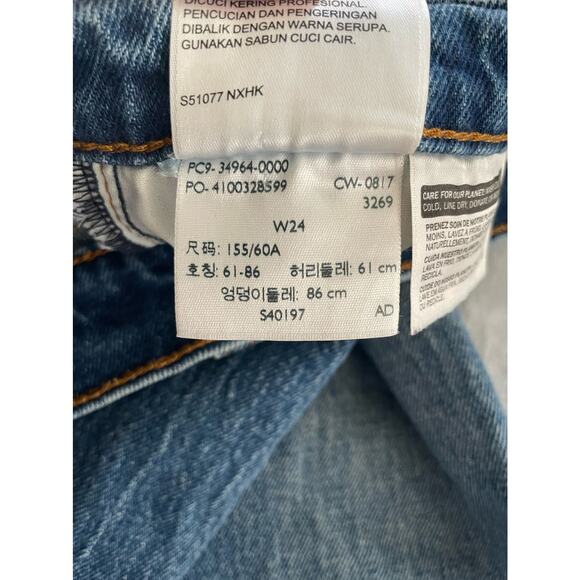 Levi’s Wedgie Straight Jeans Lasting Impression Blue Size 24 - Picture 12 of 16